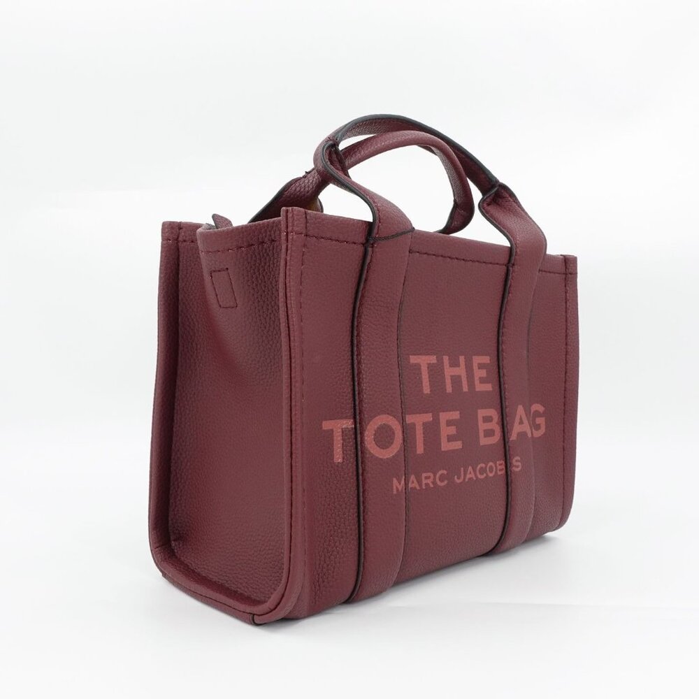 Marc Jacobs Women's The Small Leather Tote Bag Dark Red OS - Picture 7 of 16